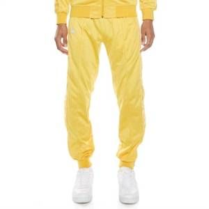 NEW KAPPA men's 222 banda deky trackpants in yellow vanilla